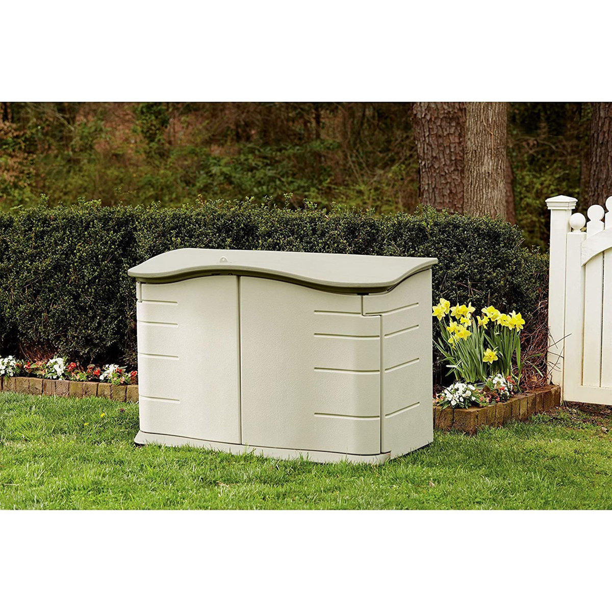 4 ft. W x 2 ft. D Plastic Horizontal Garbage Shed