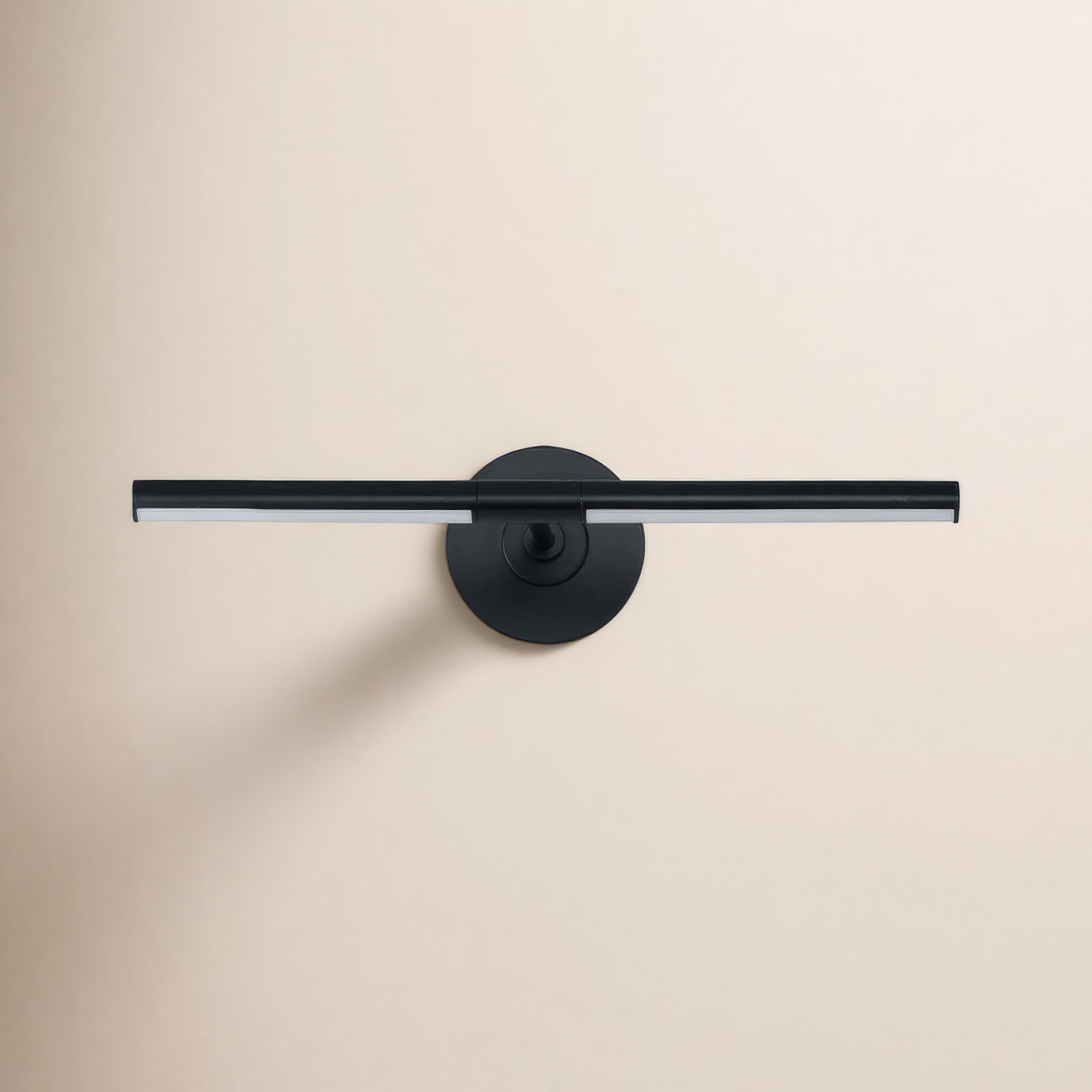 Demontrey Single Light Aluminum Dimmable LED Armed Sconce, 4.5" H x 19" W x 8.75" D, Black/White