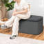 Repose-pieds rectangulaire en velours avec repose-pieds-1676583109