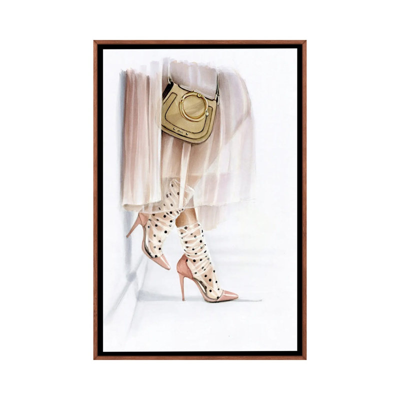 Powder Colour by Svetlana Balta - Painting on Canvas, Brown Framed, 66.04 cm H x 45.72 cm W
