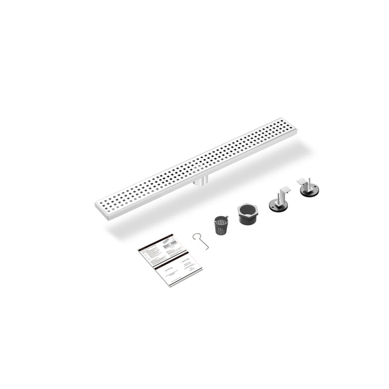 304 Stainless Steel Shower Drain, Removable Grate & Hair Catcher Bathroom Floor Drain With Waterproof Design For Tile Floor, Cupc Compliant