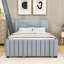 Lit plateforme en velours avec lit gigogne Cohan-106915725-130702125