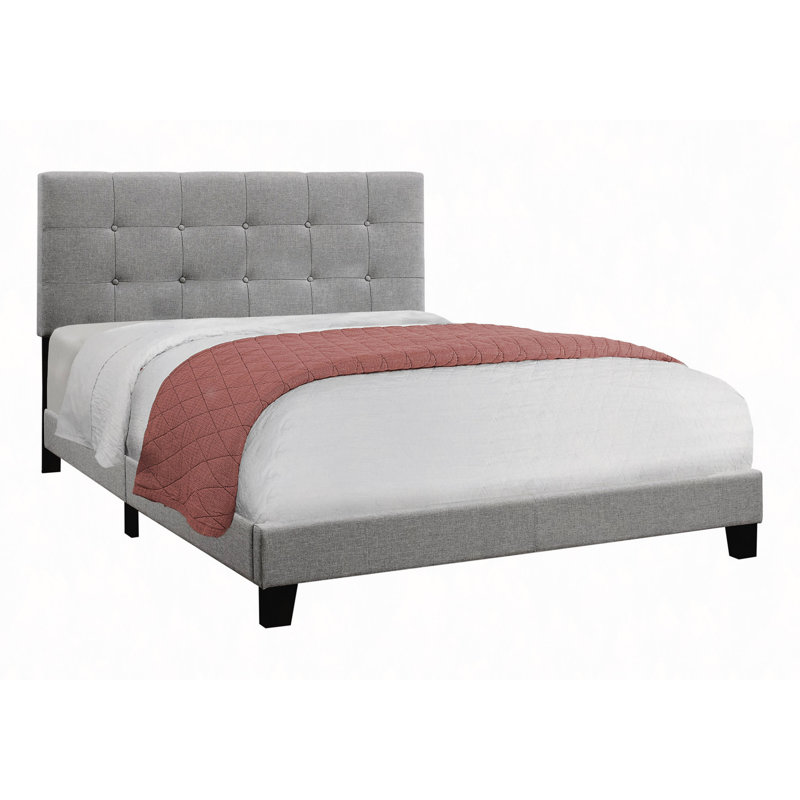 Lit, chambre à coucher, tapissier, transitionnel, Gris, Grand lit