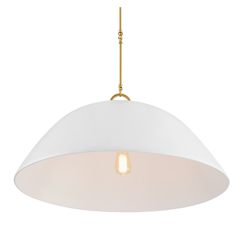 Alta 1-Light Hubbs in White Bisque and Brass, White
