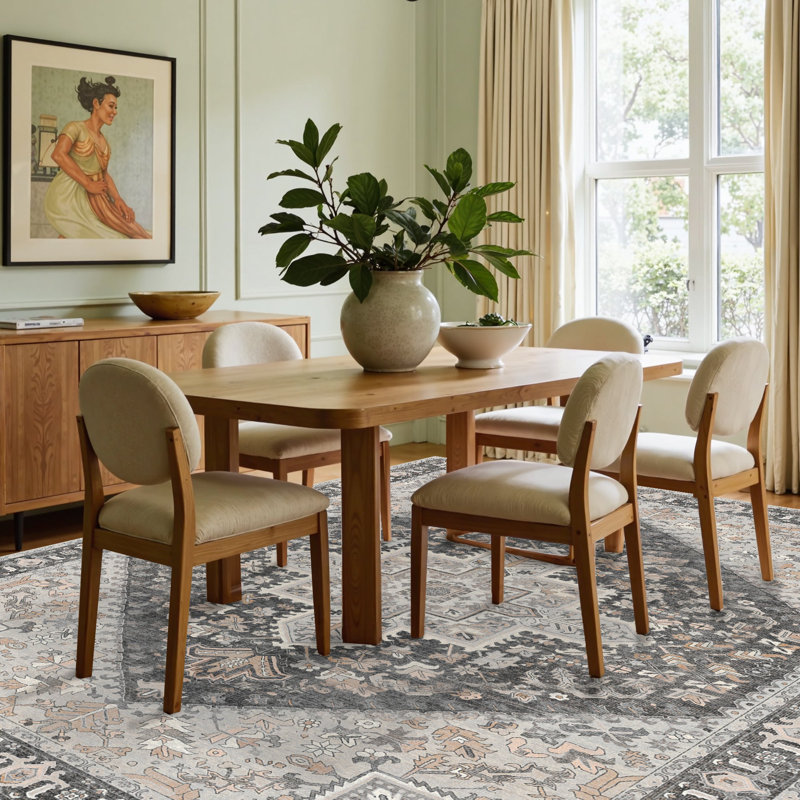 Tapis d'intérieur gris / beige Roehit, Beige/gris, Rectangle 8' H x 10' W