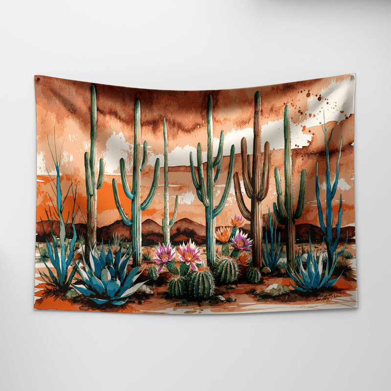 Tapisserie murale «Southwestern», Desert Flora 100, 51 po x 60 po