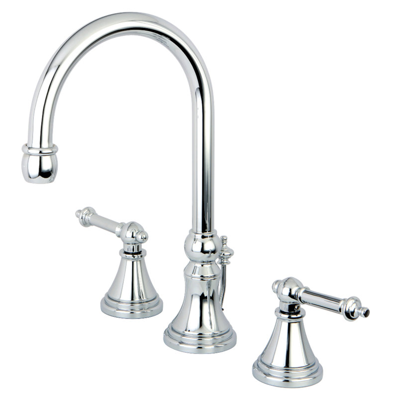 Templeton Widespread Bathroom Faucet with Drain Assembly, Polished Chrome