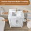 Meuble-lavabo simple 30 po avec plateau en granite blanc Riverford