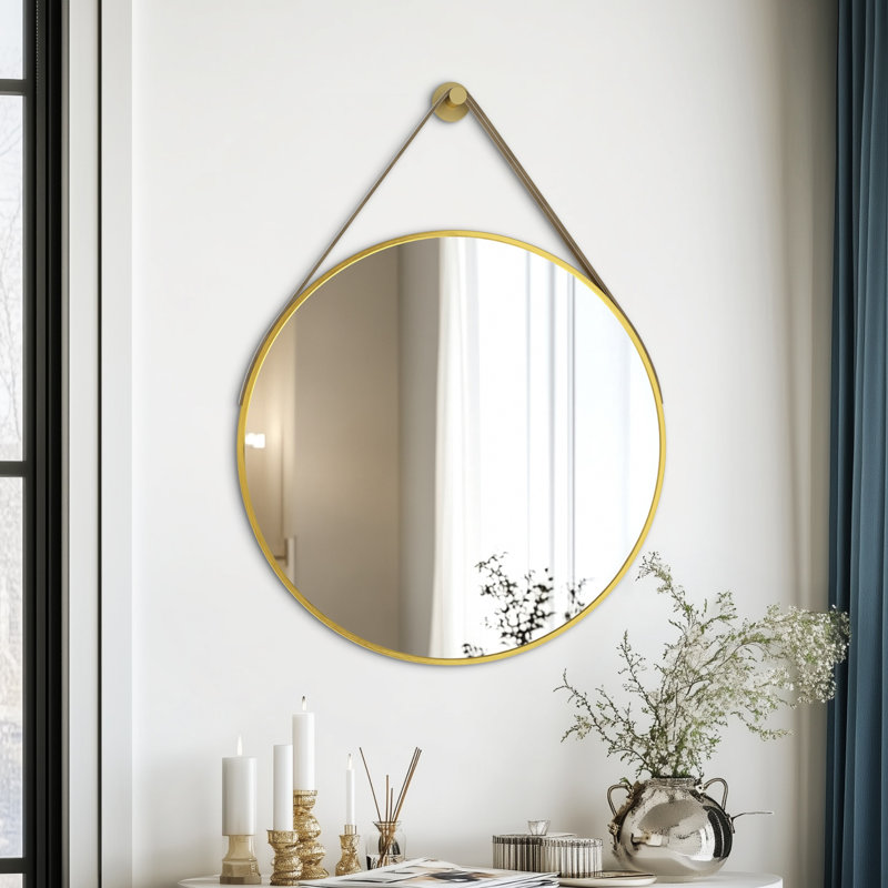 Miroir mural 28 po, Doré, 27,56 po x 27,56 po
