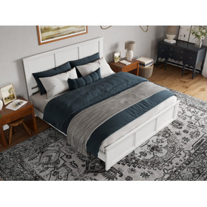 Patillo Solid Wood Low Profile Bed with Matching Footboard