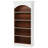 70.86" 5-Tier White & Oak Vintage Library Bookcase For Living Room, Office, Bedroom