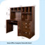 Home Office Computer Desk With Hutch-1465944128