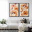 Transparent Orange Floral Botanical Illustrations Minimalist Modern Artwork-102453747-102453748