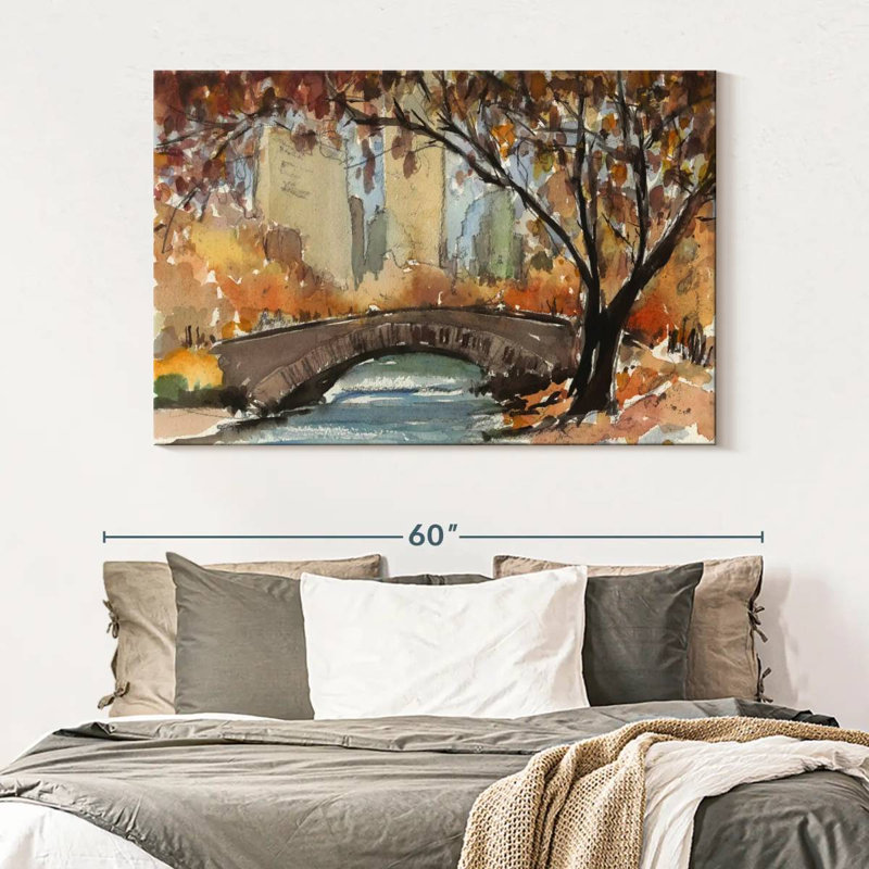 Autumn in New York Study I, H 34 po x l 51 po