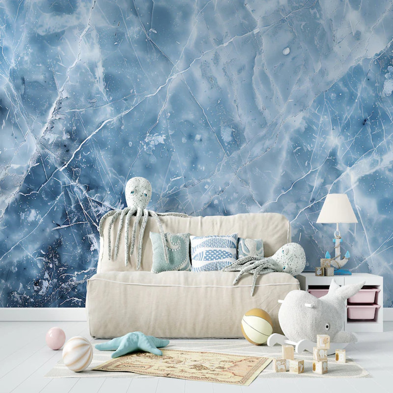 Arctic Crystal Blue Marble, 204" L x 114" W