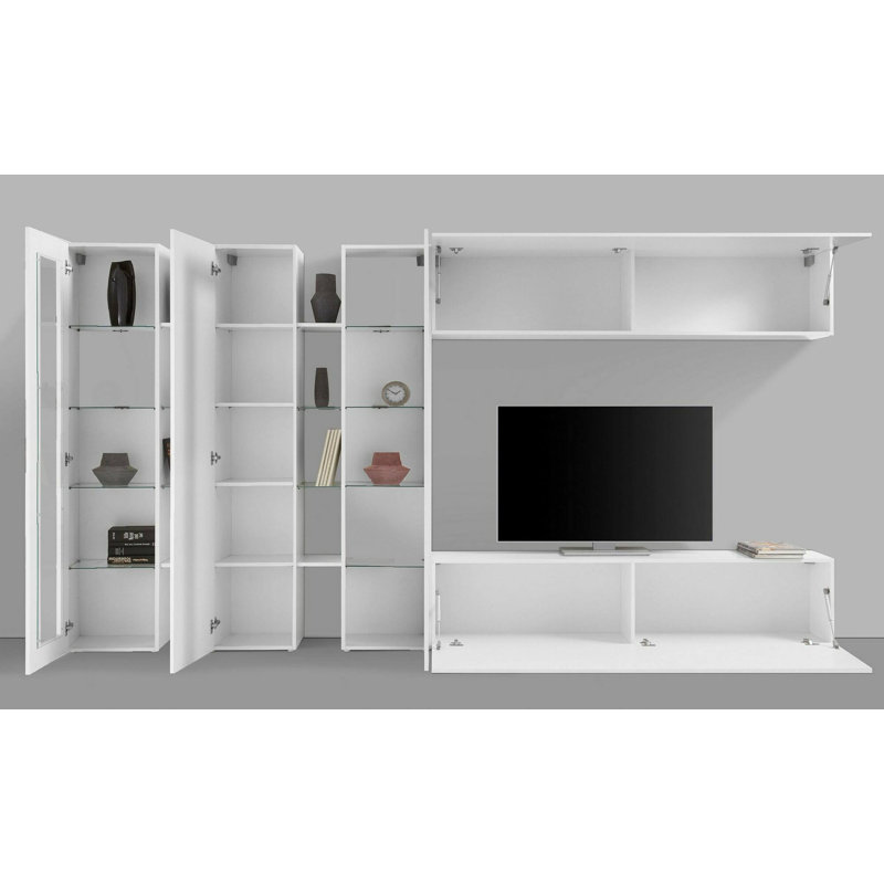 Cante Rectangle Accent Cabinet, Glossy White