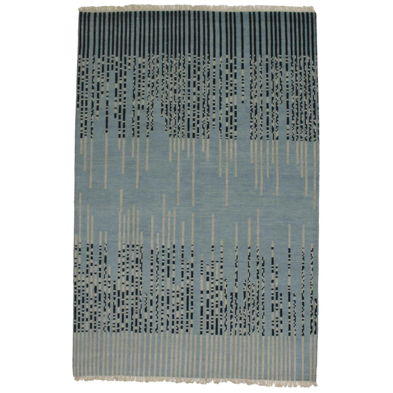 Canvello Hand Made Modern All Over Indo Gabbeh Rug - 6'1'' X 9'1''