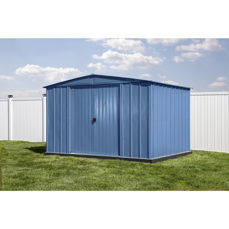 10 ft. x 8 ft. Blue Grey Steel Storage Shed