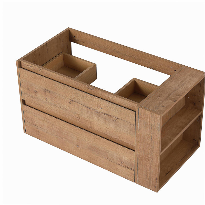 Coiffeuse murale de 36 pouces, tiroirs (seulement coiffeuse, sans lavabo)