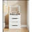 3 in 1 Vanity Desk with Plip Top Mirror,Small Make Up Vanity Set with Visible Glass Desktop,Compact Makeup Vanity with 3 Drawers,Cushioned Tool,Dressing Table for Bedroom,Gift for Mother's day-613925303