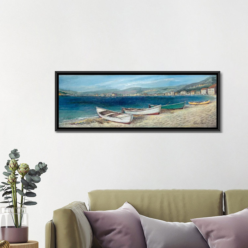 " Summer Wind " by Ruane Manning, 16" H x 48" W x 1.5" D, Black Framed Canvas