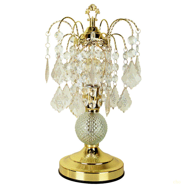 Lampe de table haute 15 po, décor en verre