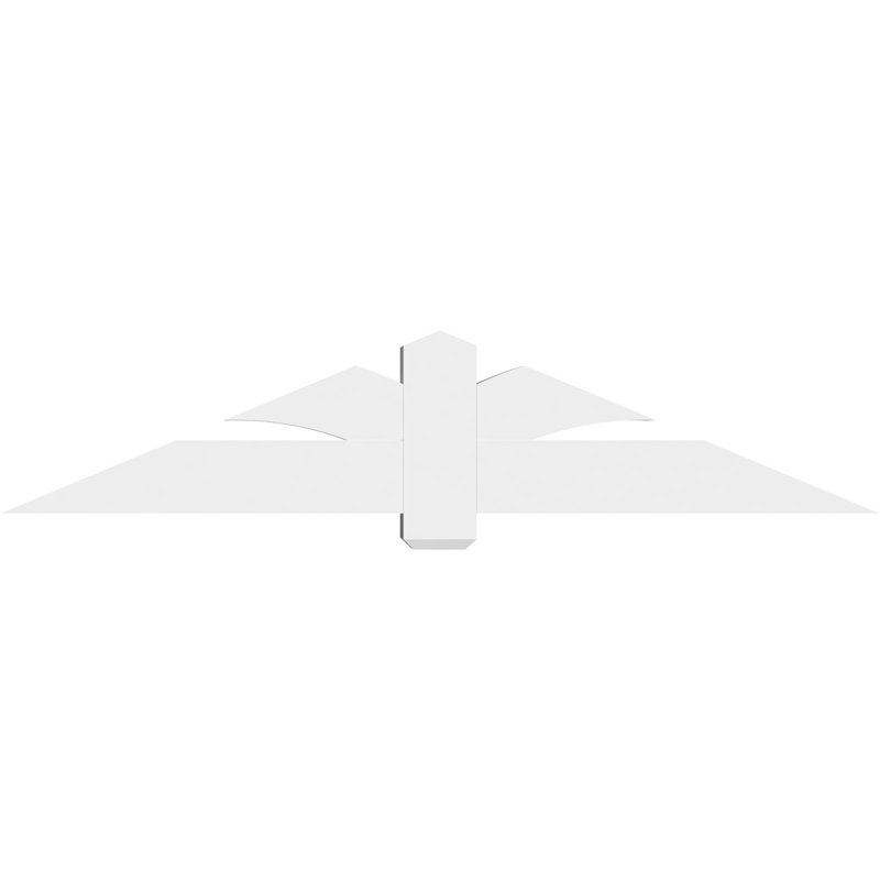 Support pour pignon en PVC Redmond, H 15 po x l 72 po (pas 5/12), P 6 po x F 6 po