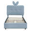 Lit tapissier pour enfants avec tête de lit pour oreilles de lapin et lumières DEL-2147251133