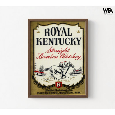 Bourbon royal royal, whisky, décoration murale, impression d'étiquettes de boissons alcoolisées, impression murale rétro, affiche antique