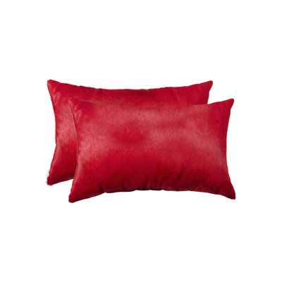  (Ensemble de deux) Coussin lombaire en peau de vache 12 "X 20"