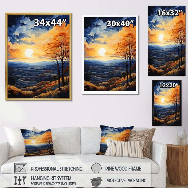 Bluford Sky of Tranquility II - reproduction, Cadre photo argenté, H 44 po x l 34 po x P 1,5 po