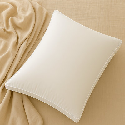Gusseted Microfiber Pillow, Firm Density
