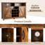 Buffet de rangement Sequeira avec support à 9 bouteilles et 2 portes brun-301194688