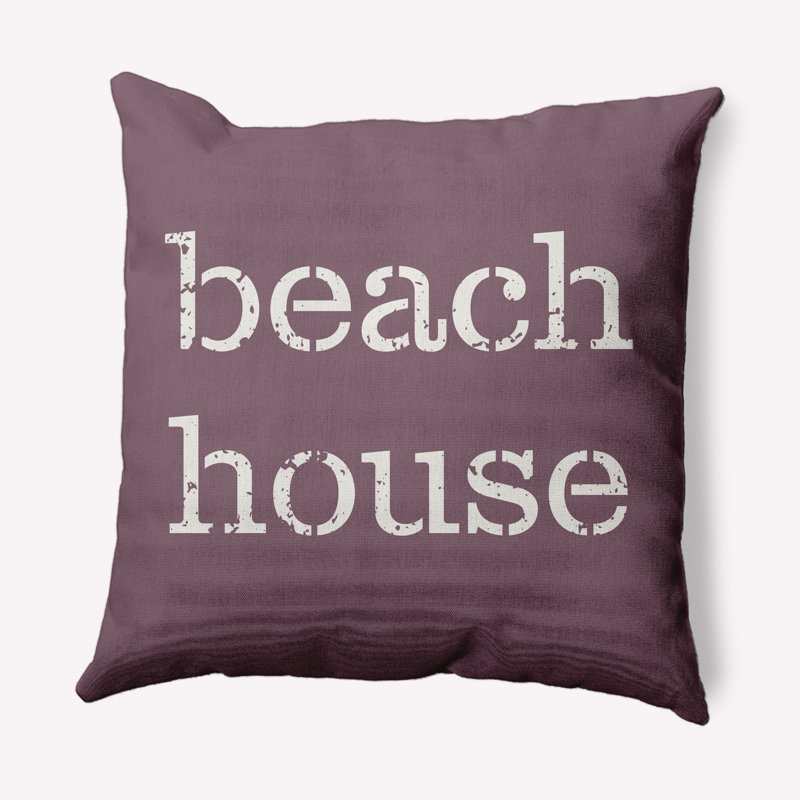Housse de coussin d'extérieur Beach House, Mauve ancien, 16 po x 16 po