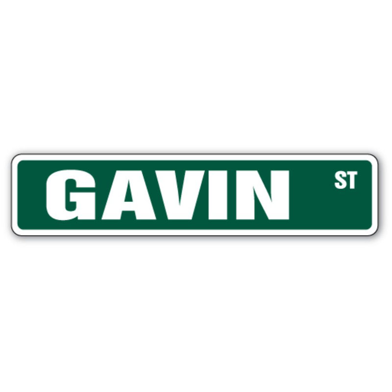 Salle pour nom d’enfant Gavin Street Sign