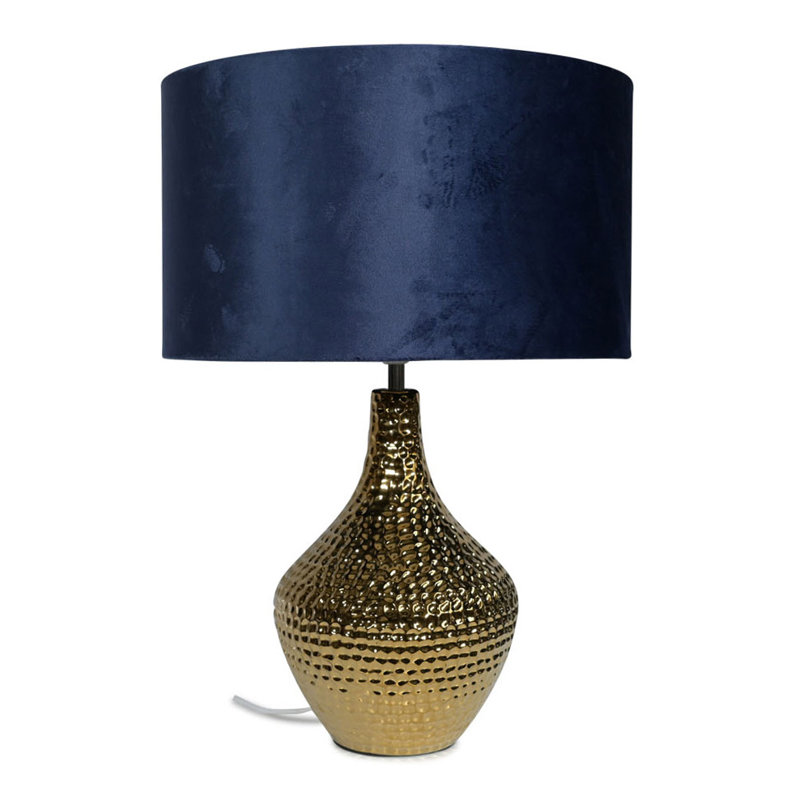 Deshi Ceramic Table Lamp, Navy, No