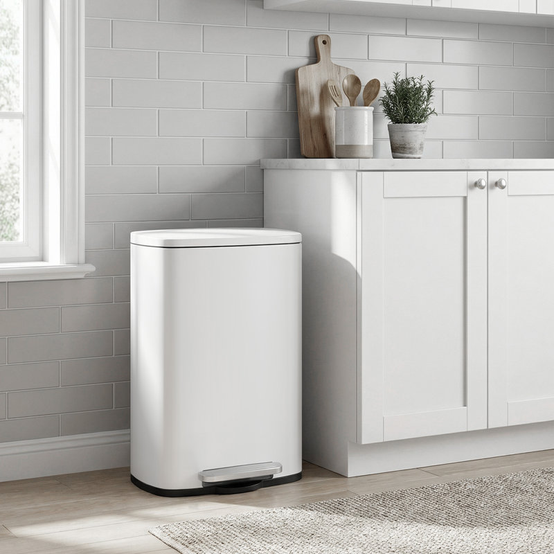 Step On Kitchen Trash Can - 50L, White