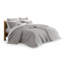Ensemble de courtepointe en coton 3 pièces pour très grand lit gris clair-130787956-130787954