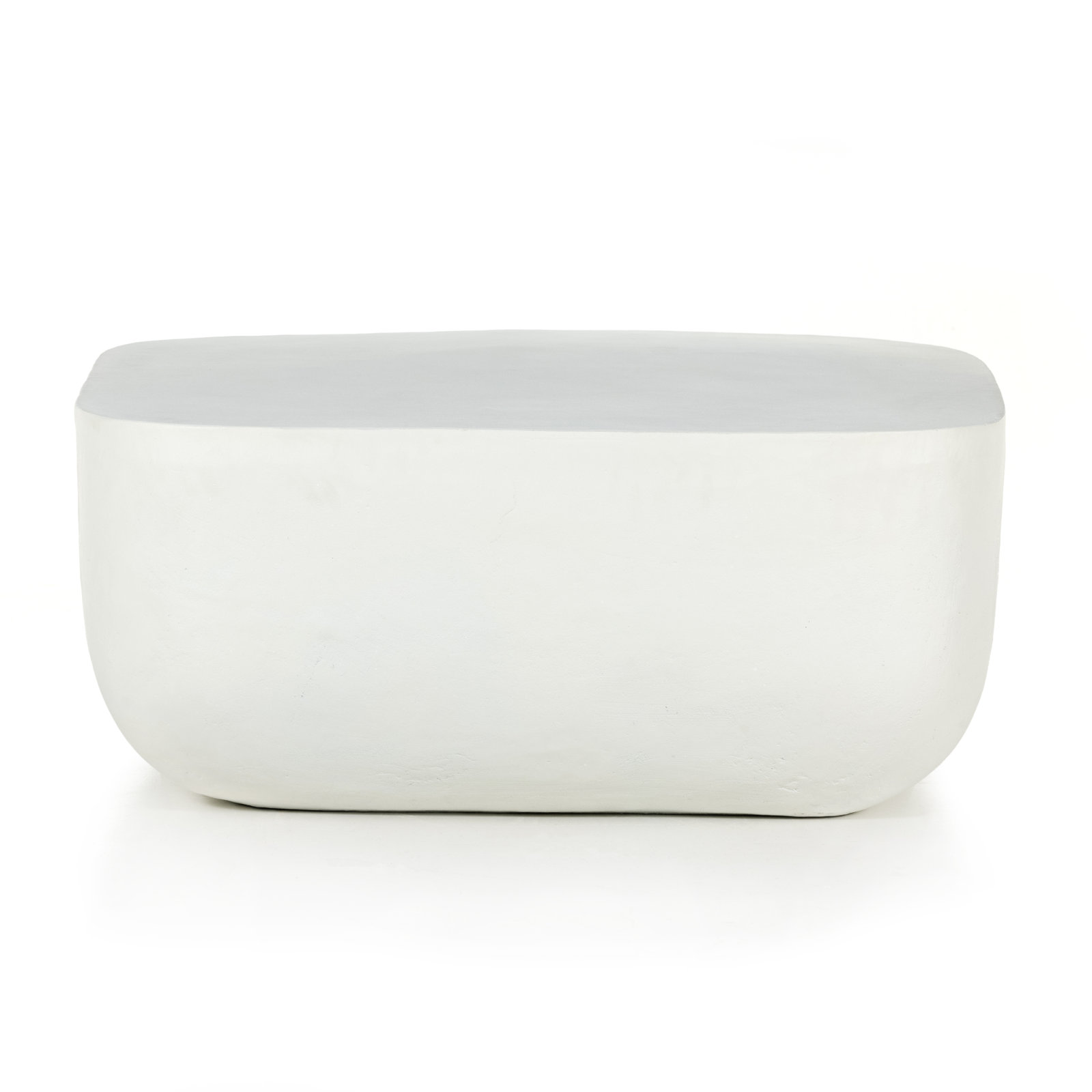Zed 35.5'' Metal Outdoor Coffee Table, Matte White