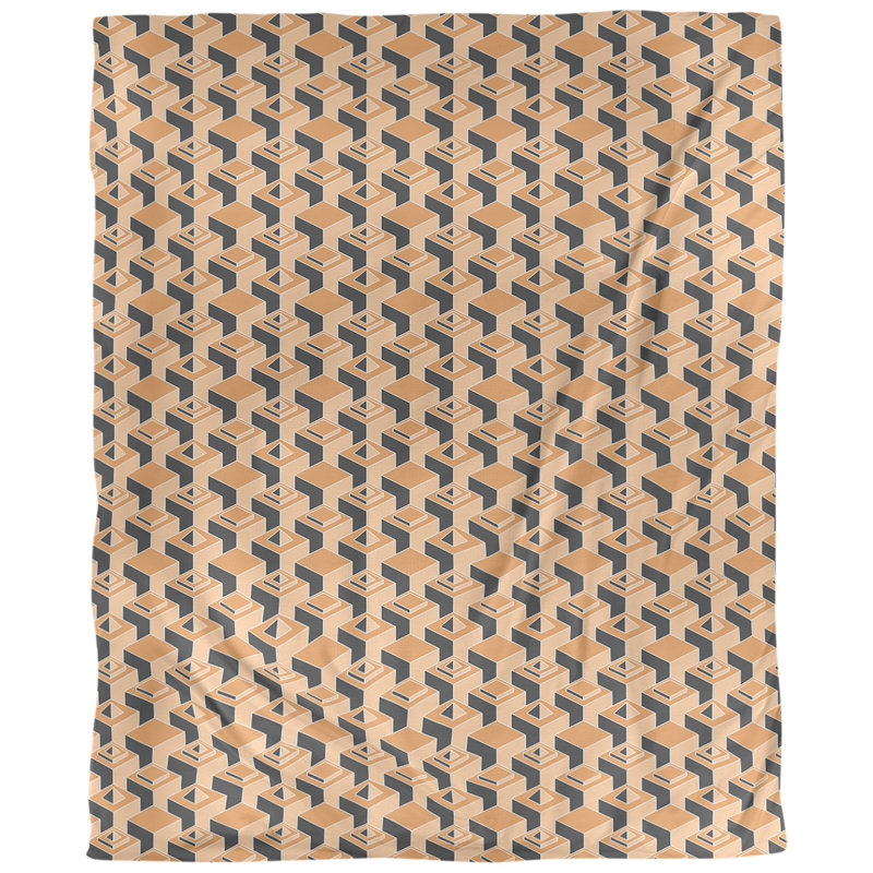 Tissu skyscrapers, Polyester filé, L 60 po x l 36 po, Orange