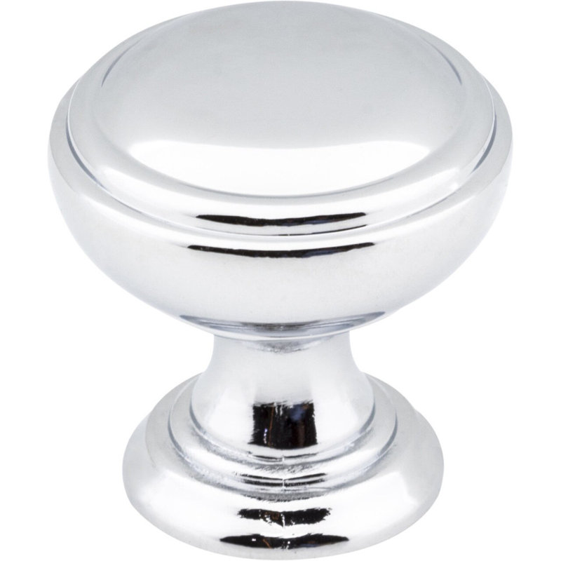 Poignée champignon 1 1/3 po de diamètre, Chrome poli
