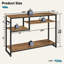 100cm Geometric Art Console Tables for Entryway, Skinny Entry Table with 4 Tier Storage Shelves, Easy to install-949424281