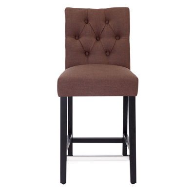Wren Upholstered Counter Stool with Solid Wood Frame