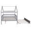 Lit en bois avec lit gigogne simple