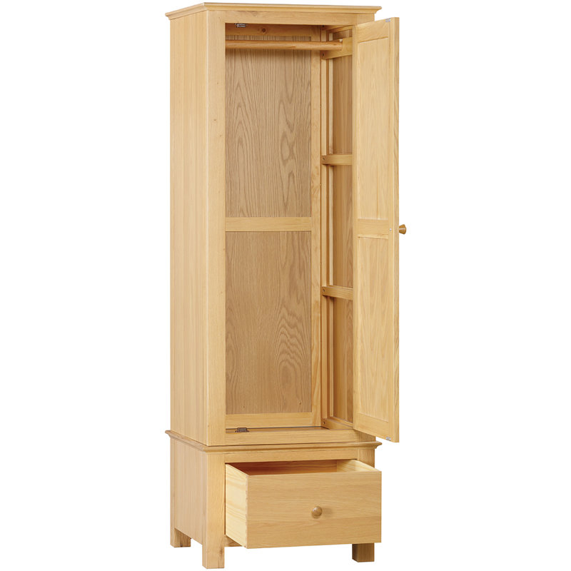 Taounate 1 Door Solid Wood Wardrobe