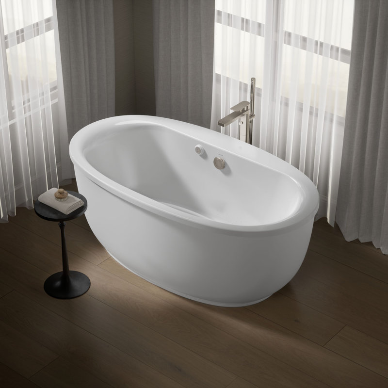 Sunstruck® 65.5" x 36" Oval Freestanding Heated, White