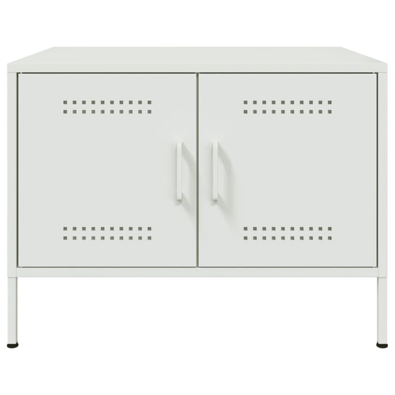 Coffee Table 68x50x50,5 cm Steel, White