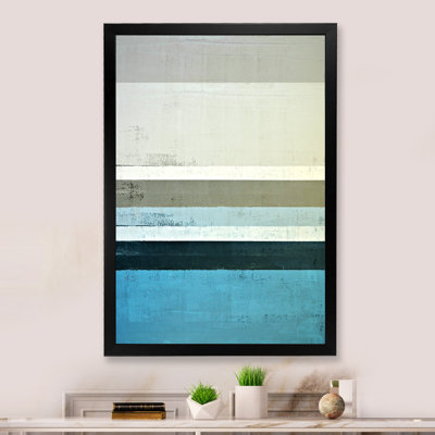 «Blue Meets Gray Abstract Art V», art mural moderne et contemporain sur toile