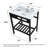 24"X18" Rectangular Console Bathroom Sink With Leg