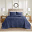Ensemble de couvre-lit réversible 3 pièces bleu marine double / grand